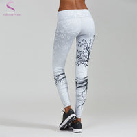 Women Sexy Yoga Pants Trees Printed Dry Fit Sport Pants Elastic Fitness Gym Pants Running Tight Sport Leggings Female Trousers - SAKLIC