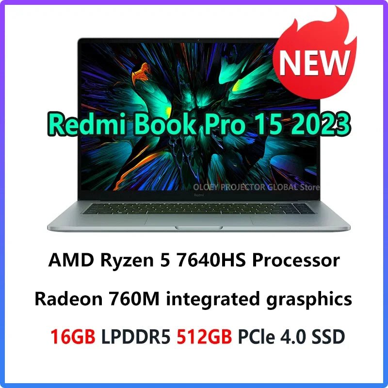 Xiaomi RedmiBook Laptop Pro15 2023 Ryzen R7 - 7840HS/R5 7640HS AMD Radeon 780M/760M 16G RAM 512G/1T SSD 15.6" 3.2K 120Hz Notebook - SAKLIC